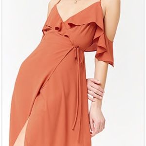 Coral Wrap Dress 👗